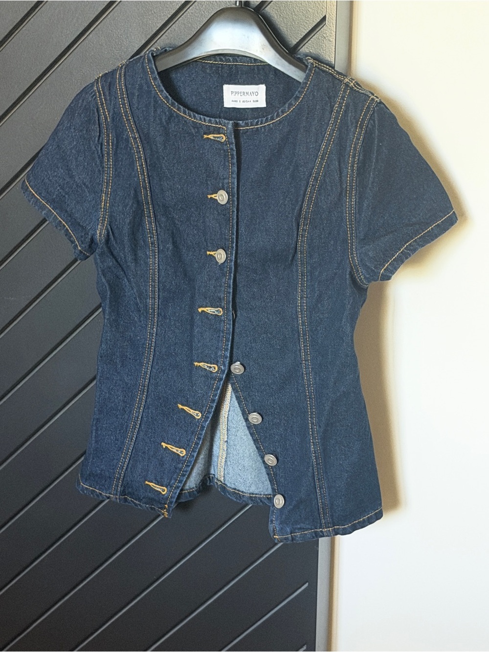 NWT! Revolve peppermayo denim top. Size 4. (Fits like size2). NEVER WORN W TAGS!